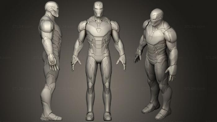 Figurines heroes, monsters and demons (Iron man, STKM_0903) 3D models for cnc